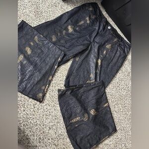 XL Snake Print Bellbottoms